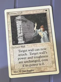 Magic the Gathering MTG Unlimited Animate Wall NM- (Beta Bob) - Image 1