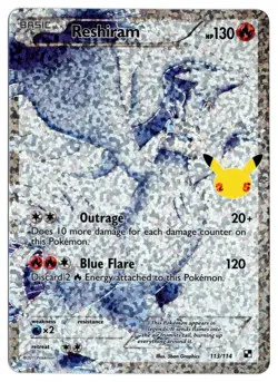 [0724] NEAR MINT Pokemon Celebrations 25th Classic Collection Reshiram - Image 1