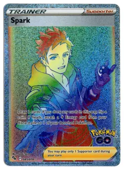 [0876] LIGHTLY PLAYED Pokemon GO! 085/078 Spark RAINBOW - Image 1
