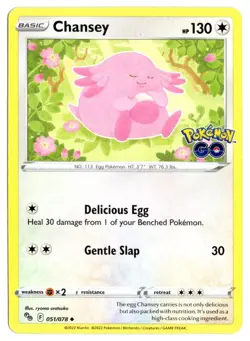 [0822] NEAR MINT Pokemon GO! 051/078 Chansey - Image 1