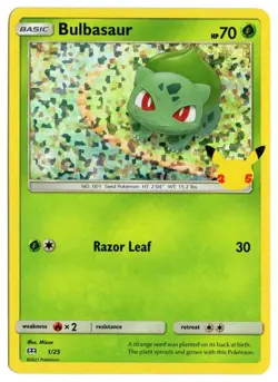 [0629] LIGHTLY PLAYED Pokemon McDonald's 2021 Holo 1/25 Bulbasaur - Image 1