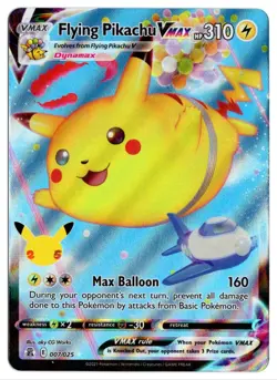 [0686] NEAR MINT Pokemon Celebrations 25th 007/025 Flying Pikachu VMAX - Image 1