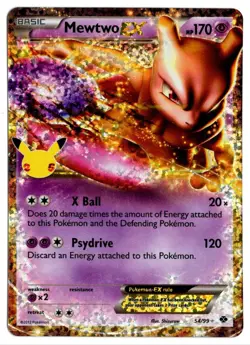 [0726] NEAR MINT Pokemon Celebrations 25th Classic Collection Mewtwo EX - Image 1