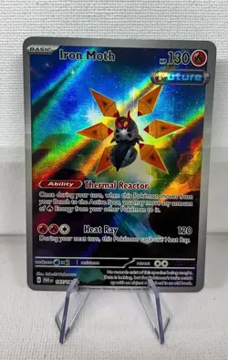 Pokemon Iron Moth 187/182 Illustration Rare Paradox Rift NM/M - Image 1