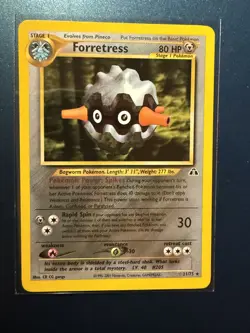 Forretress - 21/75 - Pokemon Neo Discovery Unlimited Rare Card WOTC MP/LP - Image 1