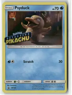 2019 Pokemon Detective Pikachu Psyduck SM199 Black Star Promo English - Image 1
