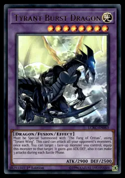 TYRANT BURST DRAGON LCKC-EN063 LEGENDARY COLLECTION KAIBA MEGA PACK YU-GI-OH - Image 1