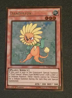 Yu-Gi-Oh! TCG Dandylion PGL2-EN030 Gold Rare 1st Ed NM - Image 1