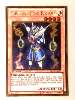 yugioh Thunder King Rai-Oh - PGLD-EN075 gold 1st Edition near mint - Image 1