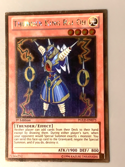 yugioh Thunder King Rai-Oh - PGLD-EN075 gold 1st Edition near mint - Image 2