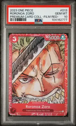 2023 ONE PIECE PREMIUM CARD COLLECTION -ONE PIECE FILM RED- RORONOA ZORO PSA 10 - Image 1