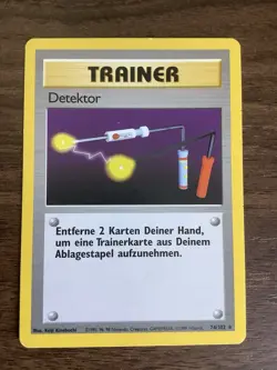 74/102 - Pokemon Karte - Trainer Detektor - Base Set 1999 deutsch - Vintage - Image 1