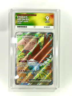 Pokemon ETHAN'S HO-OH EX SECRET RARE ACE 9 DESTINED RIVALS Card 209/182 - Image 1