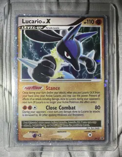 Pokemon TCG Lucario LV.X Holofoil Card - Image 1