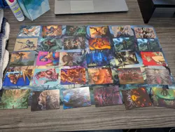 Magic The Gathering Art Card Lot - 65 Cards Gold Signature And Base - Image 2