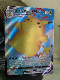 Surfing Pikachu VMAX 009/025 Celebrations Holo Pokemon TCG Card Nm - Image 1