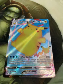 Surfing Pikachu VMAX 009/025 Celebrations Holo Pokemon TCG Card Nm - Image 2