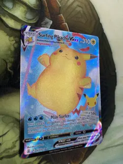 Surfing Pikachu VMAX 009/025 Celebrations Holo Pokemon TCG Card Nm - Image 3