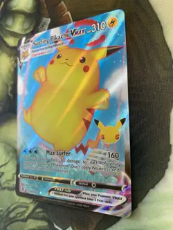 Surfing Pikachu VMAX 009/025 Celebrations Holo Pokemon TCG Card Nm - Image 5