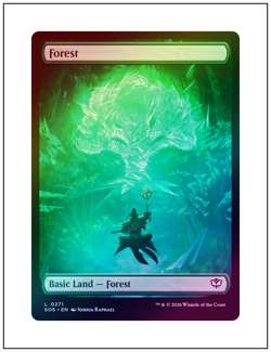 1x Forest, Full Art Foil 0271, Secrets of Strixhaven, MTG NM - Image 1