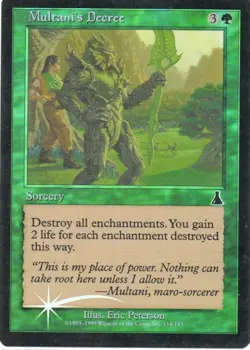 MTG: Urza's Destiny: Foil Multani's Decree: Lightly Played Condition - Image 1