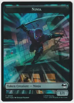 Ninja // Mutagen Double-Sided Token 5 // 9 TMT Magic: The Gathering T Foil NM - Image 1