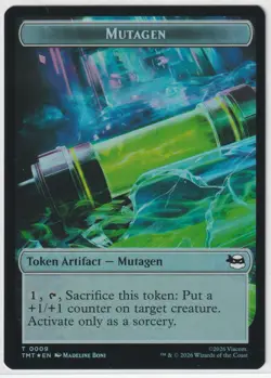 Ninja // Mutagen Double-Sided Token 5 // 9 TMT Magic: The Gathering T Foil NM - Image 2