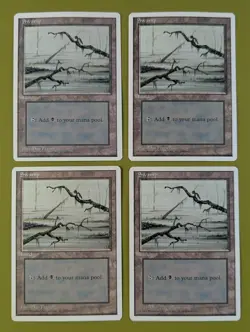 Swamp (C) x4 Fourth Edition 4th 4x Magic the Gathering MTG White Border - Image 1