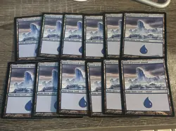 Snow-Covered Island (x12) Magic: The Gathering COLDSNAP (2006) *GREAT COND* LP - Image 1
