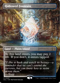 Hallowed Fountain (Borderless) 347 Magic: The Gathering Lorwyn Eclipsed Rare NM - Image 1