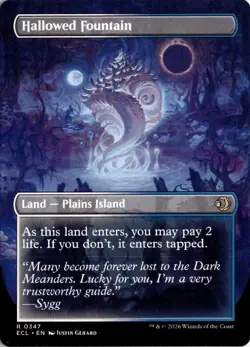Hallowed Fountain (Borderless) 347 Magic: The Gathering Lorwyn Eclipsed Rare NM - Image 2