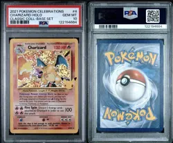 2021 POKEMON CELEBRATIONS CLASSIC COLL #4 CHARIZARD-HOLO PSA 10 - Image 3