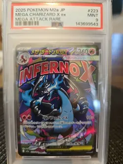 Psa9 Mega Charizard X Ex Ma 223/193 Pokemon Card - Image 1