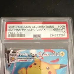 Pokemon Celebrations Surfing Pikachu VMAX Full Art 009/025 PSA 10 - Image 5