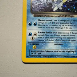 Dark Blastoise 3/82 Holo Rare Team Rocket Pokemon Card Unlimited Heavy Play HP - Image 4