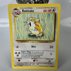 Pokemon TCG Raticate 40/102 Base Set Unlimited LP - Image 1