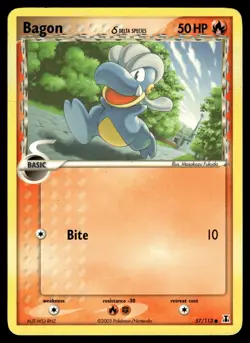 BAGON - 57/113 Common Delta Species Pokemon MP - Image 1