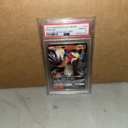 2017 POKEMON SUN & MOON SHINING LEGENDS 10A ENTEI GX SLG YELLOW A ALT ART PSA 10 - Image 3