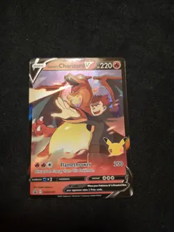 Lance's Charizard V SWSH133 Celebrations Black Star Promo Pokemon TCG NM - Image 2