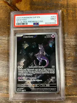 Pokemon 2023 SVP EN 151 Ultra Premium Collection MEWTWO #052 PSA 9 Mint RARE - Image 1