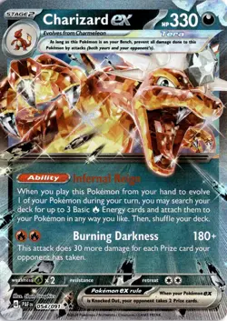 Charizard ex 054/091 Pokemon Paldean Fates Double Rare NM - Image 1