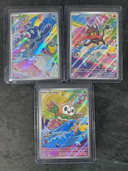 Pokemon TCG First Partner Illustration Collection Series 1 Alola Starters - Image 1