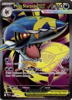 Mega Sharpedo ex 113/094 Pokemon Phantasmal Flames Ultra Rare NM - Image 1