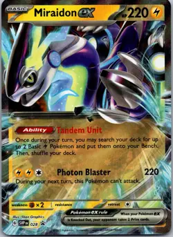 POKEMON MIRAIDON EX 028 HOLO PROMO SCARLET & VIOLET PROMO NM/M - Image 1