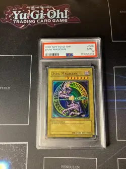 VINTAGE YU-GI-OH! Dark Magician SDY-006 Ultra Rare Mid Fade Foil Error PSA9 - Image 3