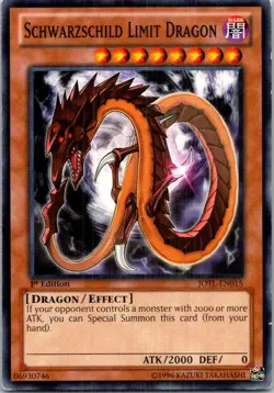 Schwarzschild Limit Dragon JOTL-EN015 Yu-Gi-Oh! 1st Edition Light Play - Image 1