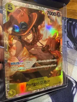 One Piece: English Yellow Rush "Portgas D Ace" ST13-011 Foil SR "Portgas.D.Ace" - Image 3