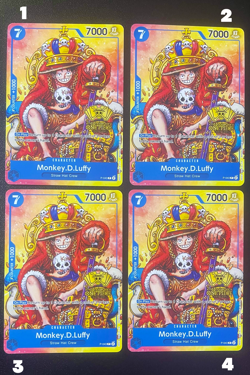 LOT OF 4 Monkey.D.Luffy (2nd Anniversary Stamped Promo) P-043 One Piece NM/LP - Image 1