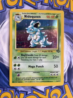 Pokemon TCG Nidoqueen Jungle 7/64 Holo Unlimited Holo Rare Top Loader LP - Image 1