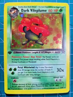 2000 Pokemon Team Rocket 1st Edition #13 Dark Vileplume HOLO Rare Pokemon - Image 1